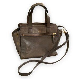 Fossil gray/green Tessa satchel